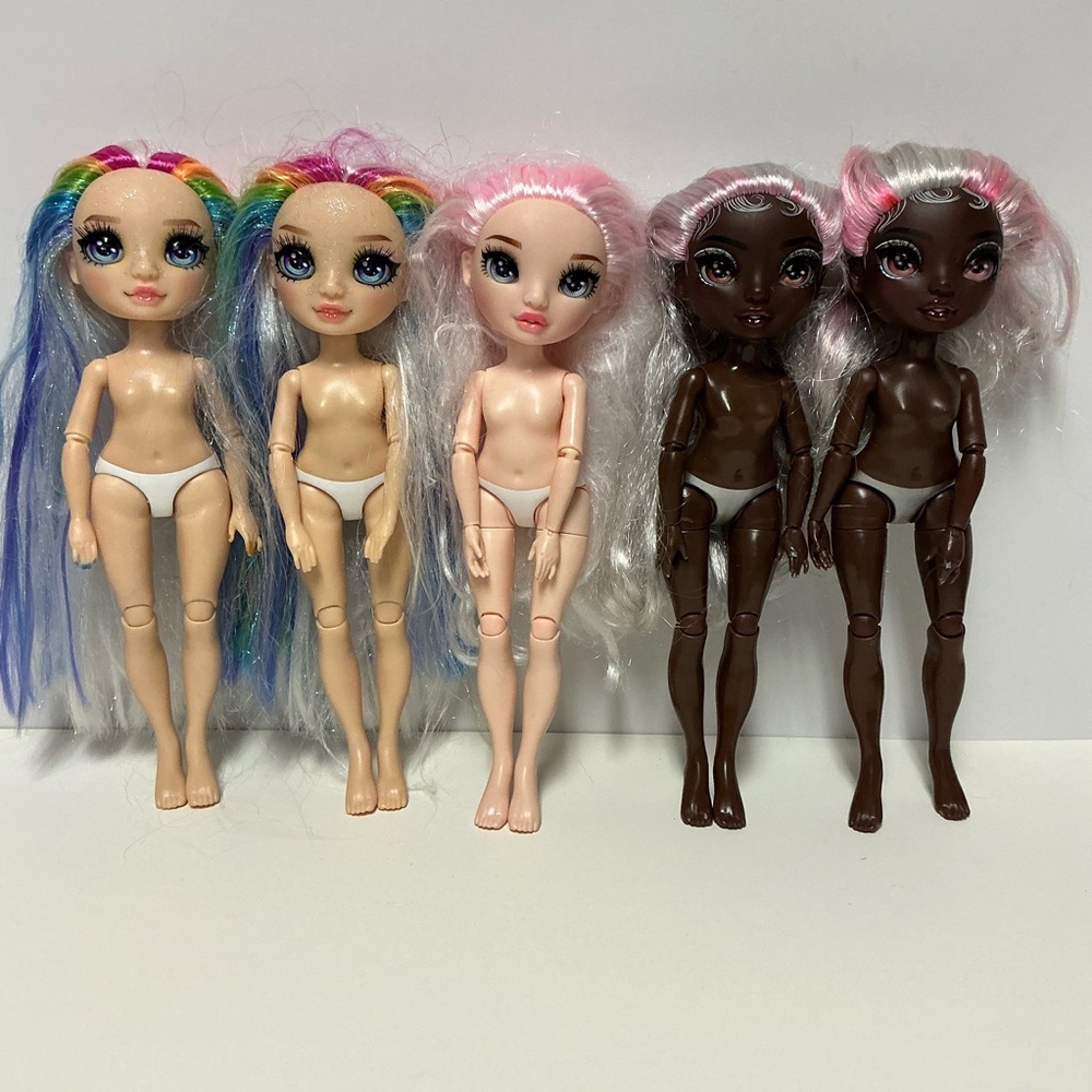 Rainbow High Doll Lot of 5 Nude TLC Dolls- Amaya Raine, Ayesha Sterling